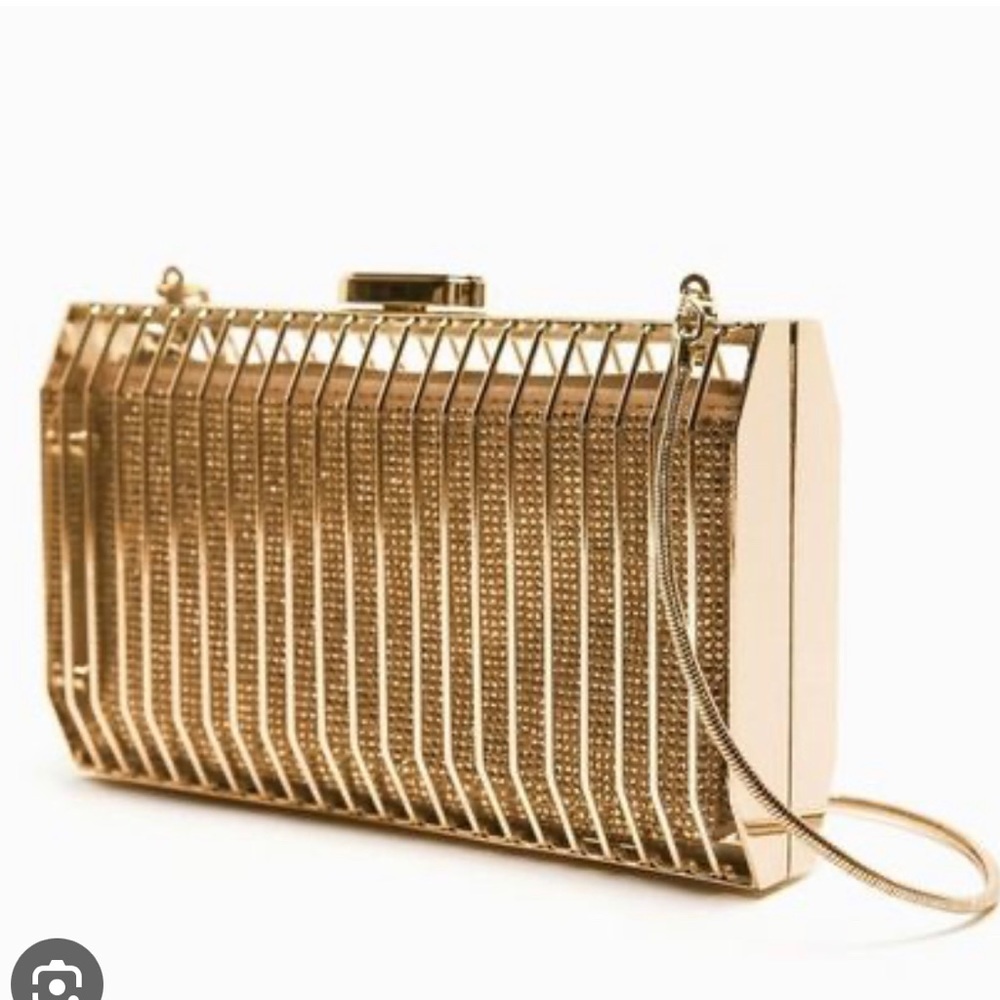 Zara metallic box bag